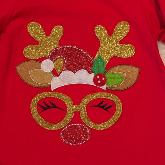 Rare Editions Toddler Girls Reindeer 2-pc Top & Leggings Set 3T NWT - Picture 2 of 7